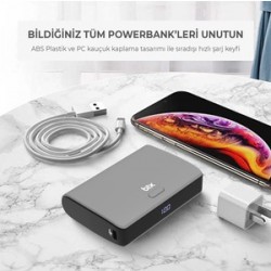  Bix PB106  10000 mAh Hızlı Şarj Powerbank