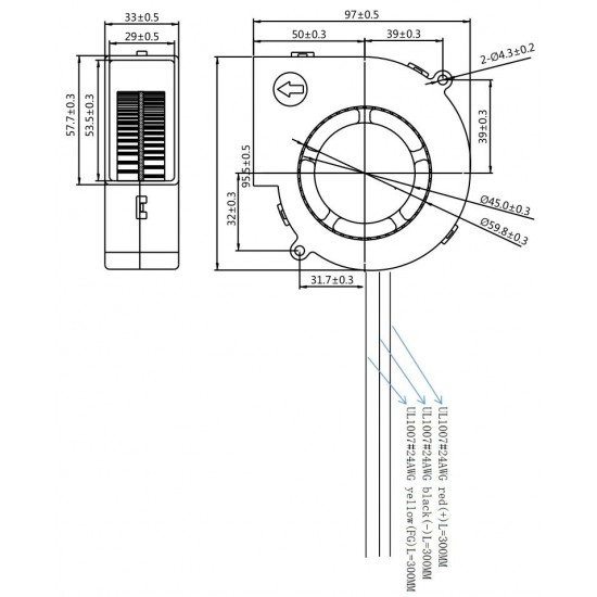 97X97X33MM-24VDC-0.25A