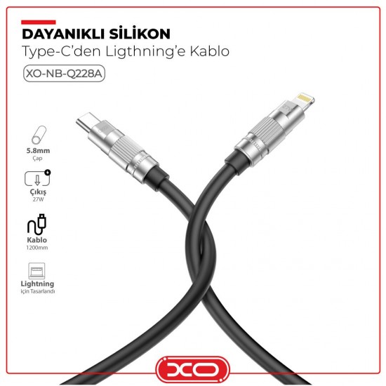 XO Type-C to Lightning Kablo XO-NB-Q228A XO Type-C to Lightning Kablo XO-NB-Q228A