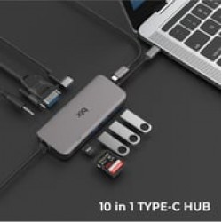  Bix BX11HB 10in1 Type-C Hub 4K@30Hz HDMI - VGA, Aux, PD Şarj, 1Gbps RJ45, 3x USB 3.0, Micro SD / SD 