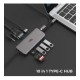 Bix BX11HB 10in1 Type-C Hub 4K@30Hz HDMI - VGA, Aux, PD Şarj, 1Gbps RJ45, 3x USB 3.0, Micro SD / SD Bix BX11HB 10in1 Type-C Hub 4K@30Hz HDMI - VGA, Aux, PD Şarj, 1Gbps RJ45, 3x USB 3.0, Micro SD / SD