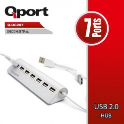 Qport Q-UC207 7 Port Metal USB Çoklayıcı Qport Qport Q-UC207 7 Port Metal USB Çoklayıcı Qport