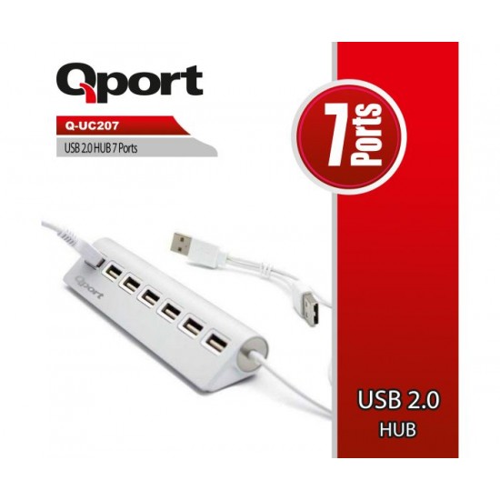 Qport Q-UC207 7 Port Metal USB Çoklayıcı Qport Qport Q-UC207 7 Port Metal USB Çoklayıcı Qport