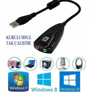 Alfais 4687 7.1 USB to Audio Çevirici Harici Ses Kartı