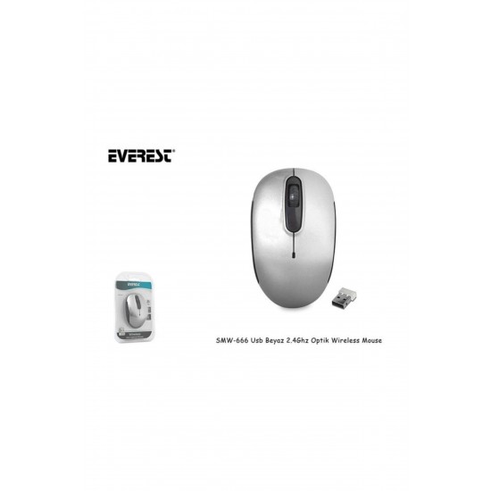 Everest SMW-666 USB Beyaz 2.4Ghz Optik Wireless Mouse