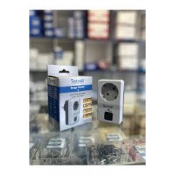 Dotvolt Tekli Akım Korumalı Priz Beyaz Anahtarlı