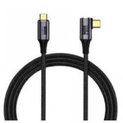 90 derece TYPE-C to TYPE-C USB4 kablo 40Gbps ile 100W şarj UHD 8K 5K 4K @ 60Hz USB4.0 Thunderbolt3/4 ile uyumlu 0,5 CM