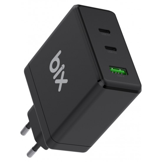 Bix BX3P100G Gan 100W PD 2* Type-C + QC 4.0 1* USB-A