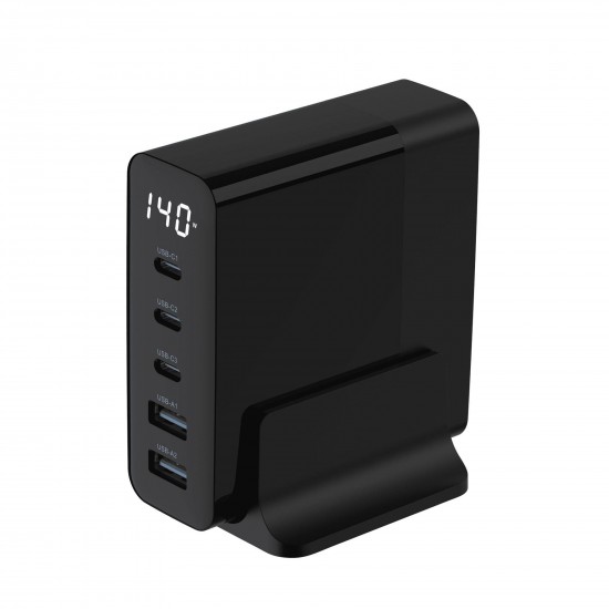 X-Level X-chargerdockpro 140w Gan Teknoloji 5 Port Pd Hızlı Şarj Cihazı Macbook Iphone Uyumlu Şarj Aleti