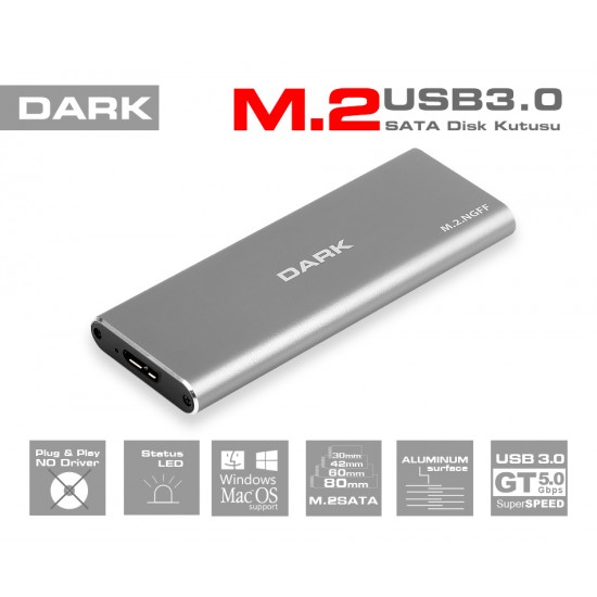 Dark DK-AC-DSEM4 Type-C M.2 SSD Harddisk Kutusu