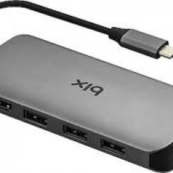 Bix BX10HB-PRO Type-C Kart Okuyucu 4K HDMI Ethernet USB PD Dönüştürücü