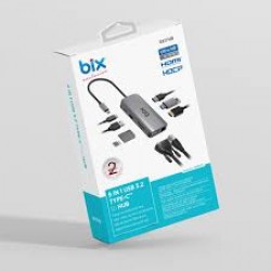 Bix BX17HB Type-C to Gigabit Ethernet HDMI PD USB 3.2 Micro SD/SD VGA Çoklayıcı A