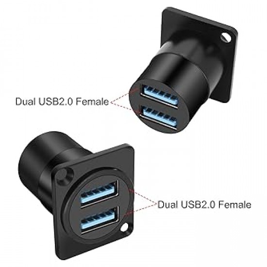 USB 3.0 Panel Montaj Adaptörü Çift USB Tip-A Panel Montaj Soketi Dişi Dişi USB 3.0 Panel Montaj Adaptörü Çift USB Tip-A Panel Montaj Soketi Dişi Dişi