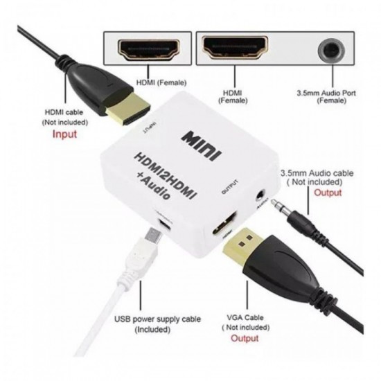 Hdmi to hdmi+audio ses ayırıcı 3.5 mm jack Hdmi to hdmi+audio ses ayırıcı 3.5 mm jack