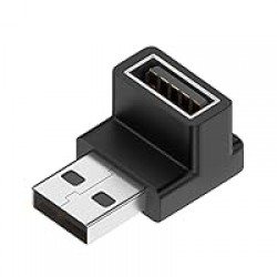 90 Derece USB Konektör  - Erkek - Dişi USB 3.2 Adaptörü - 10 Gbps Veri Aktarımı,  
