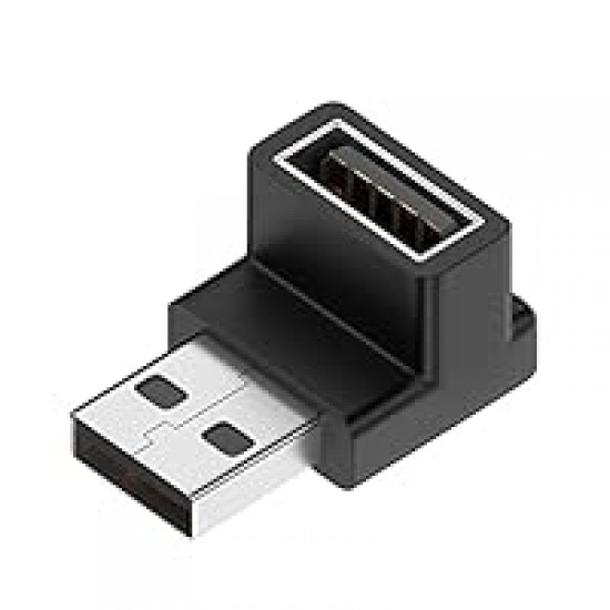 90 Derece USB Konektör  - Erkek - Dişi USB 3.2 Adaptörü - 10 Gbps Veri Aktarımı, 