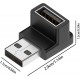 90 Derece USB Konektör  - Erkek - Dişi USB 3.2 Adaptörü - 10 Gbps Veri Aktarımı, 