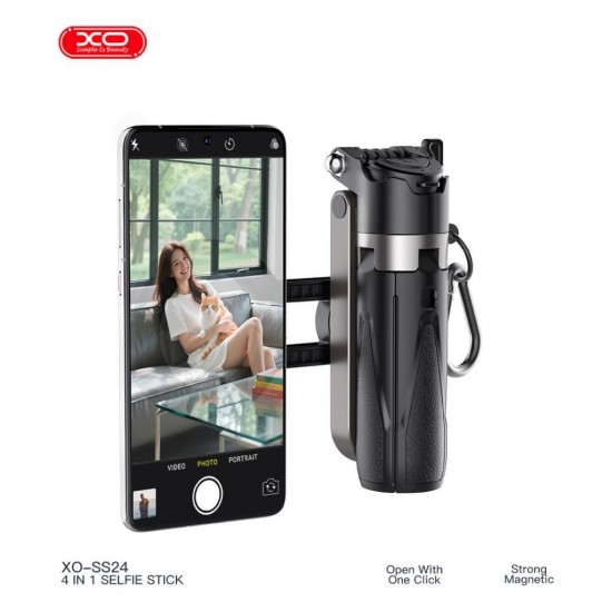 SS24 Bluetooth V5.2 4'ü 1 Arada Selfie Çubuğu, Tripod, Kamera ve Telefon Tutucu SS24 Bluetooth V5.2 4'ü 1 Arada Selfie Çubuğu, Tripod, Kamera ve Telefon Tutucu