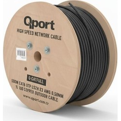  QPORT Q-CATFULL 23AWG 500 METRE CAT6 OUTDOOR SİYAH Kablo