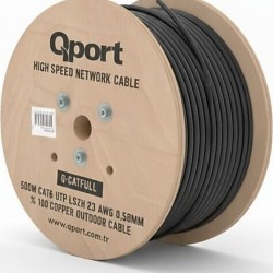  QPORT Q-CATFULL 23AWG 500 METRE CAT6 OUTDOOR SİYAH Kablo