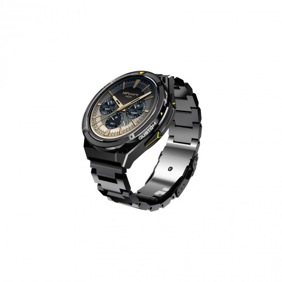HiFuture ACTIVE Bluetooth 5.3 1.43 inç AMOLED Ekran Takibi 37mm Akıllı Saat Siyah & yellow