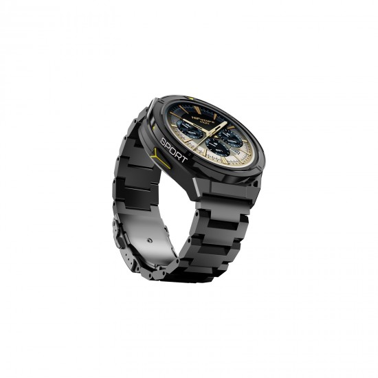 HiFuture ACTIVE Bluetooth 5.3 1.43 inç AMOLED Ekran Takibi 37mm Akıllı Saat Siyah & yellow