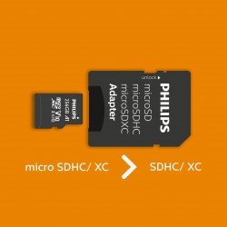 Philips Ultra Speed microSDXC Card 256 GB + SD adaptörü