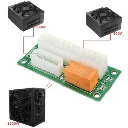 Alfais 4326 Power Supply Güç Kaynağı Atx Dual Psu 24+4 pin Fan Çoklayıcı