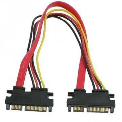 Alfais 4618 15+7pin Hdd Harddisk Sata Data Power Uzatma Ek Kablosu 30 Cm