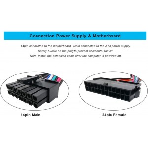 Alfais 4981 Psu Power Supply 14 Pin To 24 Pin Atx Çevirici Dönüştürücü Adaptör Kablosu Alfais 4981 Psu Power Supply 14 Pin To 24 Pin Atx Çevirici Dönüştürücü Adaptör Kablosu