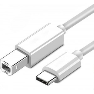 Type-C USB B Printer Kablosu 2 Metre Beyaz Type-C Yazıcı Kablosu Type-C USB B Printer Kablosu 2 Metre Beyaz Type-C Yazıcı Kablosu