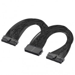 Çift PSU Güç kaynağı 24 pin ATX Anakart Splitter Kablosu ATX anakart uzatma kablosu PSU Dişi/Erkek Çift PSU Güç kaynağı 24 pin ATX Anakart Splitter Kablosu ATX anakart uzatma kablosu PSU Dişi/Erkek
