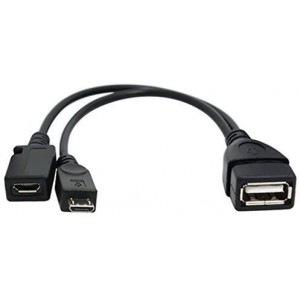 Micro Otg 2 in 1 Micro USB Dağıtıcı Kablo, Micro USB 2.0 Erkek to Micro USB Dişi