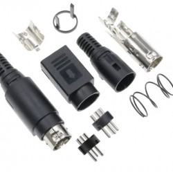 3Pin Kycon güç DIN fiş için TFT LCD ekran TV 12/24V DC besleme adaptörü konektörü  3Pin Kycon güç DIN fiş için TFT LCD ekran TV 12/24V DC besleme adaptörü konektörü