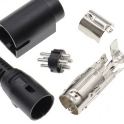 4Pin Kycon güç DIN fiş için TFT LCD ekran TV 12/24V DC besleme adaptörü konektörü 4Pin Kycon güç DIN fiş için TFT LCD ekran TV 12/24V DC besleme adaptörü konektörü