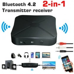 2in1 KN319 Kablosuz Bluetooth Ses Alıcı ve Verici 3.5mm AUX Jack RCA USB Dongle Stereo Adaptörü Araba, TV, PC İçin 2in1 KN319 Kablosuz Bluetooth Ses Alıcı ve Verici 3.5mm AUX Jack RCA USB Dongle Stereo Adaptörü Araba, TV, PC İçin