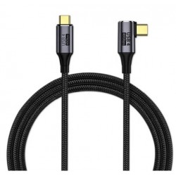 90 derece TYPE-C to TYPE-C USB4 kablo 40Gbps ile 100W şarj UHD 8K 5K 4K @ 60Hz USB4.0 Thunderbolt3/4 ile uyumlu 0,5 CM