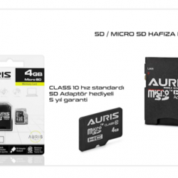Auris 4Gb Micro Sd Hafıza Kartı Auris 4Gb Micro Sd Hafıza Kartı