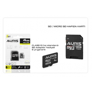 Auris 4Gb Micro Sd Hafıza Kartı Auris 4Gb Micro Sd Hafıza Kartı