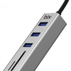 Bix BX04HB USB 3.0 3X Portlu Hub + SD/TF Kart Okuyucu Yuvası  Bix BX04HB USB 3.0 3X Portlu Hub + SD/TF Kart Okuyucu Yuvası