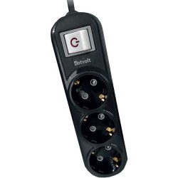 DOTVOLT 3-lü Surge Hunter 350 Joules Akım Koruma Prizi 1.5metre Siyah DOTVOLT 3-lü Surge Hunter 350 Joules Akım Koruma Prizi 1.5metre Siyah