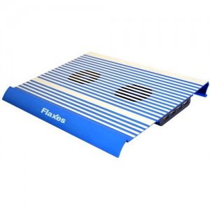 Flaxes FN-3333M Alüminyum 7"-17" Sessiz Çift Fanlı Mavi Notebook Soğutucu Flaxes FN-3333M Alüminyum 7"-17" Sessiz Çift Fanlı Mavi Notebook Soğutucu
