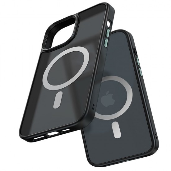 Mcdodo PC-2675 iPhone 12 Pro Max Siyah-Mat Magsafe Kılıf