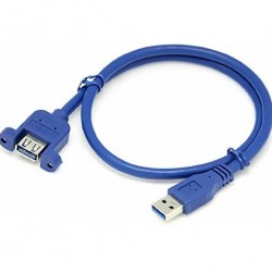 30 Cm. Panel Tipi USB 3.0 Uzatma Kablosu Vidalı