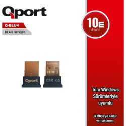 QPORT Q-BLU4 BLUETOOTH 4.0 USB ADAPTÖR QPORT Q-BLU4 BLUETOOTH 4.0 USB ADAPTÖR