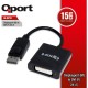 Qport Q-DPD Displayport(M) To DVI(F) 24+5 Dönüştürücü