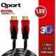 QPORT Q-HDMI1.5 HDMI TO HDMI 1.5 METRE ALTIN UÇLU KABLO
