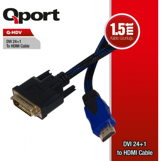 QPORT Q-HDV DVI TO HDMI 24+1