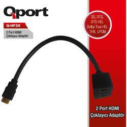 QPORT Q-HF2X HDMI ÇOKLAYICI SPLİTTER ADAPTÖR QPORT Q-HF2X HDMI ÇOKLAYICI SPLİTTER ADAPTÖR