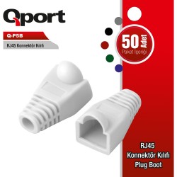 QPORT Q-P5B RJ45 KONNEKTÖR KILIFI 50'Lİ PAKET BEYAZ QPORT Q-P5B RJ45 KONNEKTÖR KILIFI 50'Lİ PAKET BEYAZ